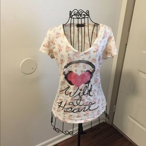 Floral wet seal T, size M